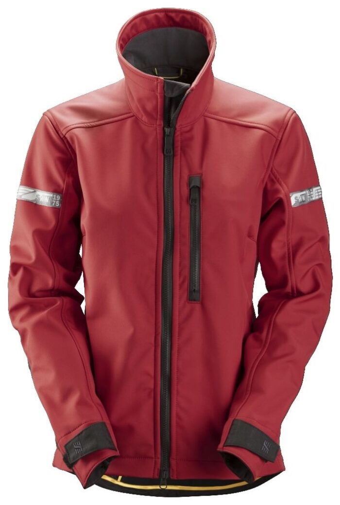 1207 Chaqueta de mujer softshell AllroundWork rojo/ negro