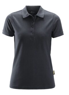 2702 Polo de manga corta para mujer gris acero