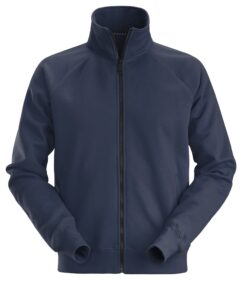 2886 Sudadera tipo chaqueta con cremallera completa azul marino