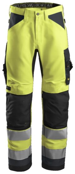 6331 Pantalón AllroundWork Alta Visibilidad CL2 Amarillo / Gris acero