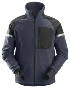 8005 Chaqueta cortavientos con forro polar AllroundWork azul marino/ negro