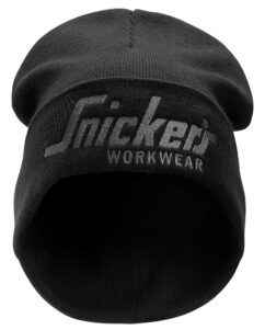 9047 Gorro para el uso diario 100% acrílico con logo Snickers negro-gris acero