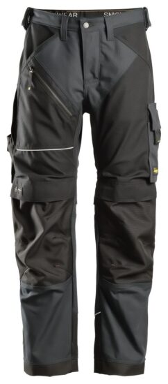 6314 Pantalones largos de trabajo Canvas+ RuffWork Gris Acero/Negro