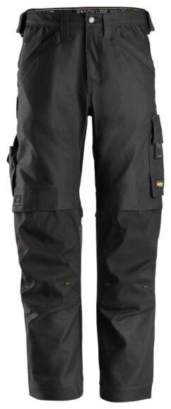 6324 Pantalones largos de trabajo elásticos AllroundWork Canvas+ color negro