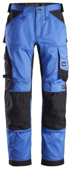 6351 Pantalones largos de trabajo elásticos ajuste holgado AllroundWork Loose Fit color azul/ negro