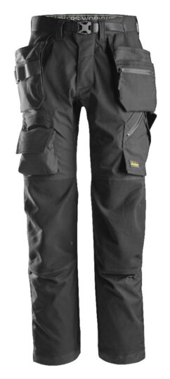 6923 Pantalones largos de solador bolsillos flotantes FlexiWork negro