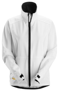 1247 Chaqueta cortavientos softshell para mujer AllroundWork color blanco