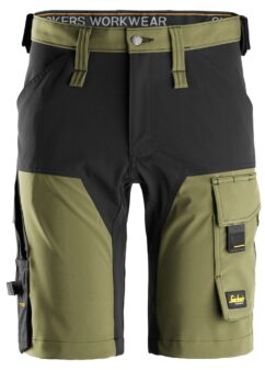 6173 Pantalones cortos de trabajo elásticos AllroundWork verdes