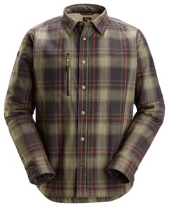 8522 Camisa aislante AllroundWork verde caqui-negro