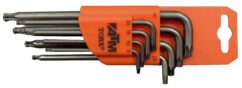 Juego de 8 llaves acodadas largas Torx + Torx de seguridad