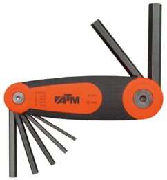 Juego de 7 llaves Allen en soporte tipo navaja