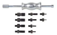 Extractor con martillo deslizante para piezas con agujeros roscados