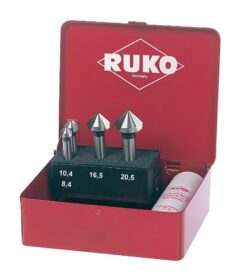 Juego de 4 avellanadores cónicos DIN 335 forma C (Ø 8,3 - 10,4 - 16,5 - 20,5 mm)