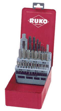 Juego machos de roscar con brocas de 29 piezas