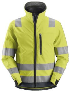 1230 Chaqueta Softshell de alta visibilidad clase 3 AllroundWork amarillo/ gris acero