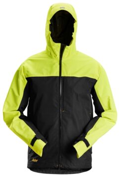 1303 Chaqueta impermeable AllroundWork negro/ amarillo neon