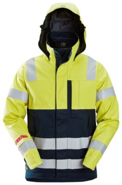1361 Chaqueta impermeable de alta visibilidad clase 3 ProtecWork amarillo/ azul marino