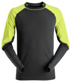 2405 Camiseta manga larga Neon negro-amarillo neon