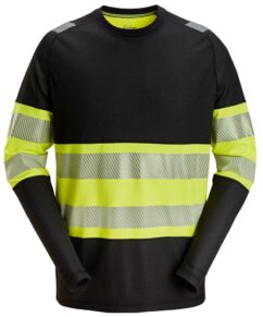 2430 Camiseta de manga larga de alta visibilidad clase 1 negro-amarillo