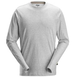 2496 Camiseta de manga larga gris jaspeado