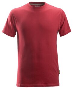 2502 Camiseta de manga corta clásica rojo intenso