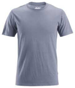 2527 Camiseta de manga corta de lana AllroundWork Azul jaspeado