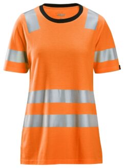 2537 Camiseta de manga corta para mujer de alta visibilidad clase 2 naranja