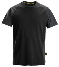 2550 Camiseta de manga corta bicolor negro-gris acero