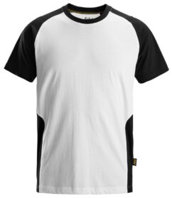 2550 Camiseta de manga corta bicolor blanco-negro