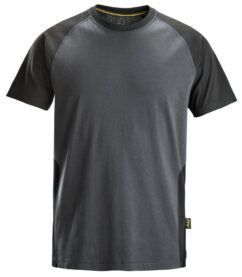 2550 Camiseta de manga corta bicolor gris acero-negro