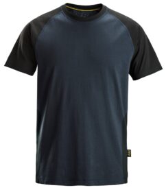 2550 Camiseta de manga corta bicolor azul marino-negro