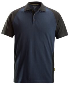 2750 Polo de manga corta bicolor azul marino-negro