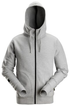 2890 Sudadera con capucha y cremallera completa AllroundWork gris jaspeado