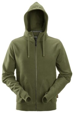 2890 Sudadera con capucha y cremallera completa AllroundWork verde khaki