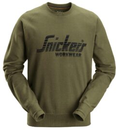 2892 Sudadera con logo verde khaki