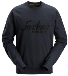 2892 Sudadera con logo azul marino jaspeado