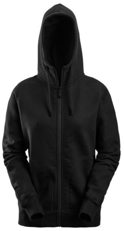 2897 Sudadera mujer con capucha y cremallera completa AllroundWork negro