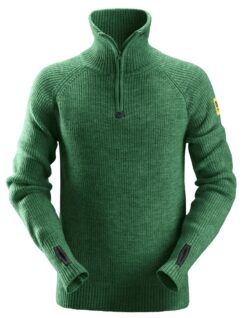 2905 Jersey lana ½ cremallera verde forestal