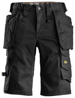 6147 Pantalones cortos de trabajo elásticos para mujer con bolsillos flotantes AllroundWork negro