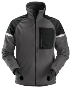 8005 Chaqueta polar cortavientos AllroundWork gris acero/ negro