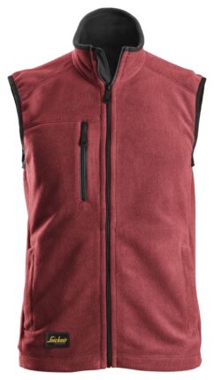8024 Chaleco de forro polar AllroundWork Polartec® rojo/ negro