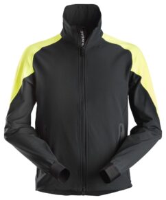 8028 Sudadera fluorescente con cremallera completa FlexiWork negro/ amarillo