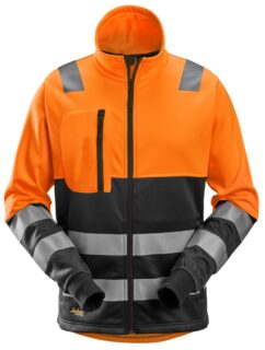 8035 Chaqueta con cremallera completa de alta visibilidad clase 2 naranja-negro