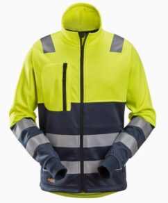 8035 Chaqueta con cremallera completa de alta visibilidad clase 2 amarillo-azul marino