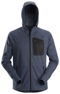 8041 Sudadera con capucha y forro polar Flexiwork azul marino-negro