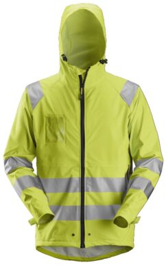8233 Chaqueta impermeable PU de alta visibilidad clase 3 amarilla