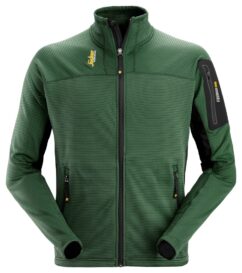 9438 Chaqueta de microforro polar Body Mapping verde forestal-negro