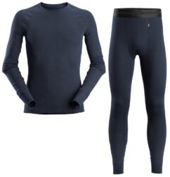 9445 Conjunto de camiseta manga larga y polainas AllroundWork azul marino