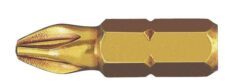 Punta Pozidriv (PZ) STANDARD-E extra dura guía 1/4" corta
